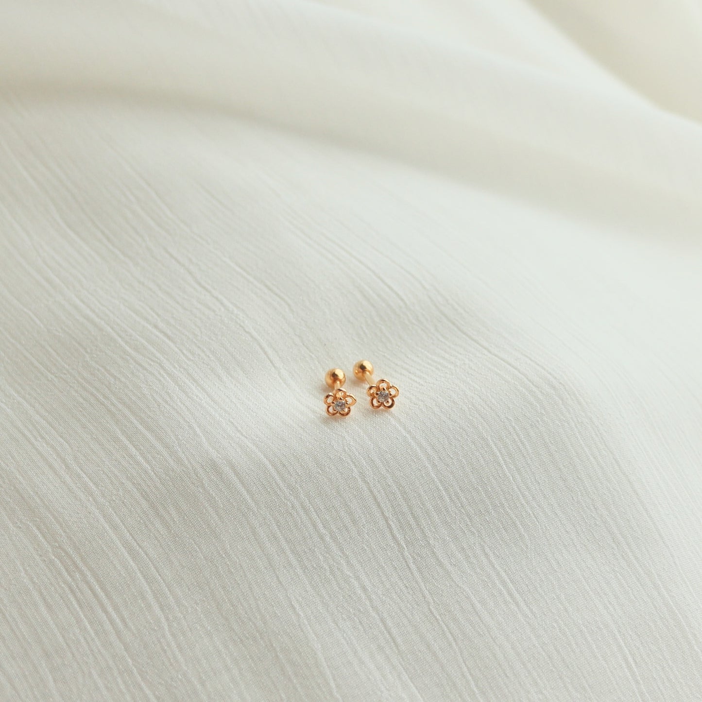 Sparkly Little Flower Stud Earrings