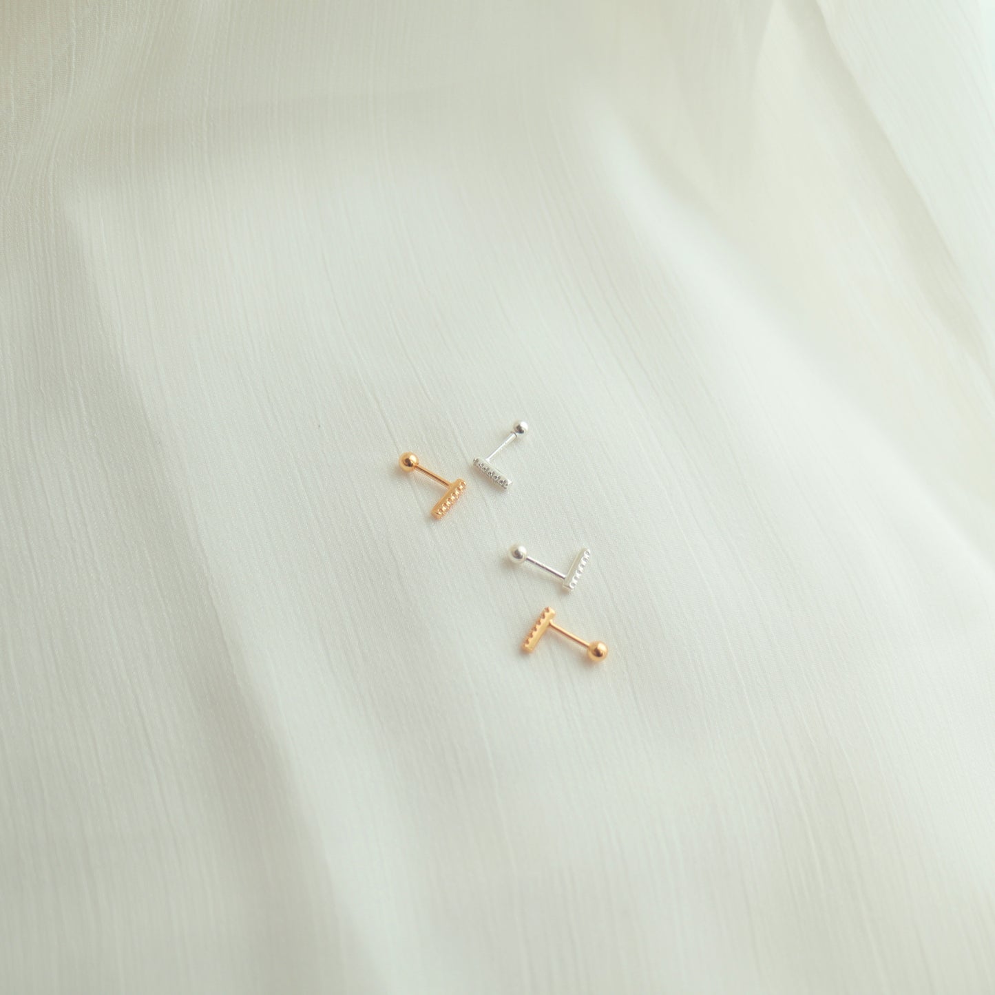 Sparkly Bar Stud Earrings