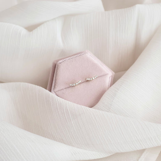 Glissen Arc Stud Earrings | 14k