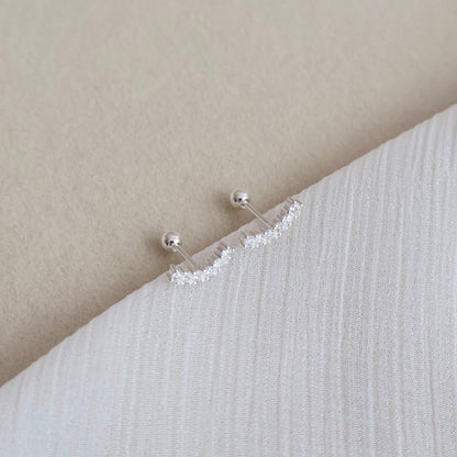 Moonbeam Row Studs Earrings