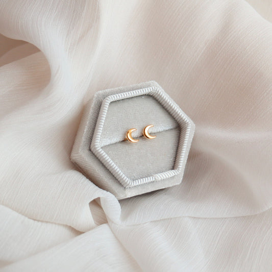 Crescent Stud Earrings