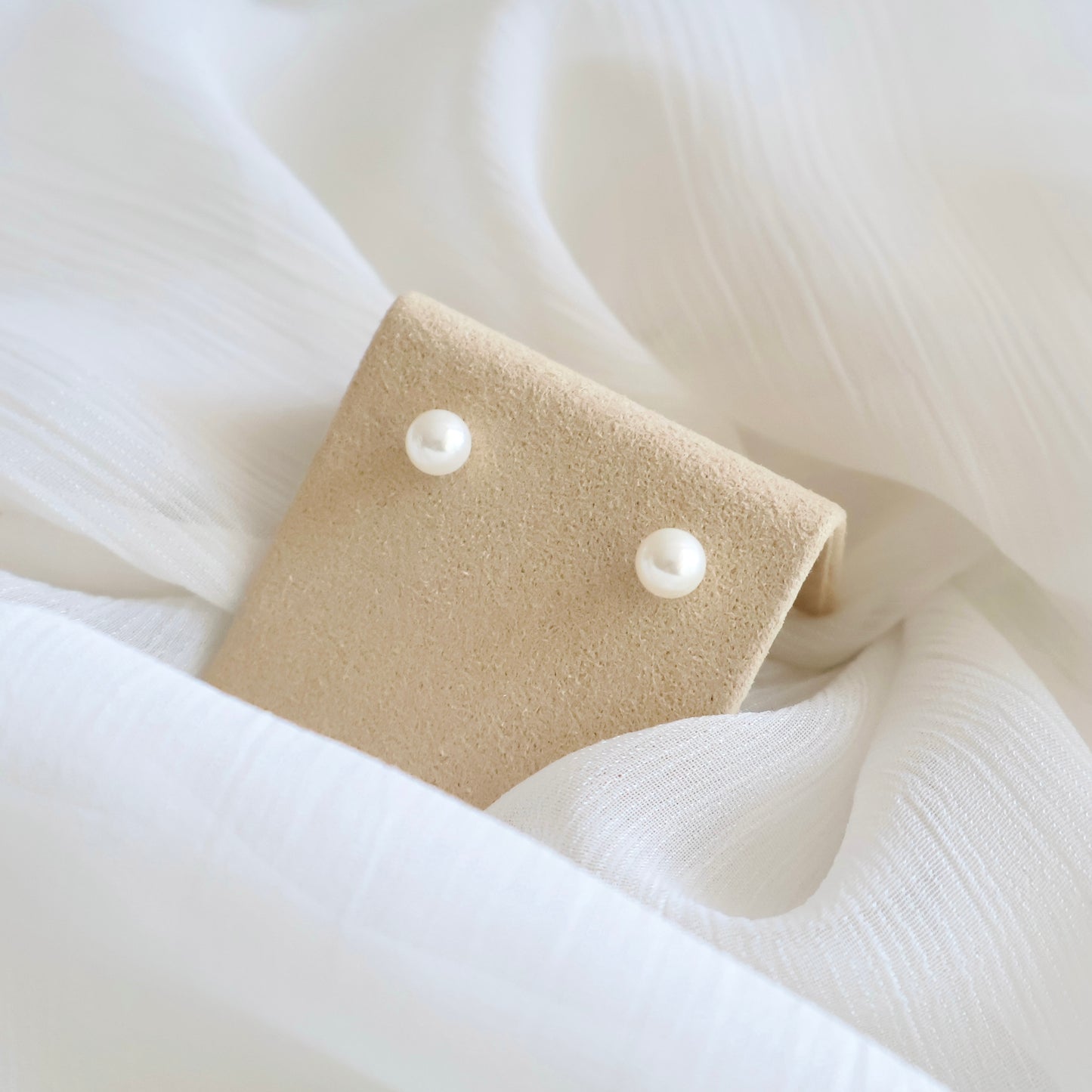 Pearl Orbit Stud Earrings