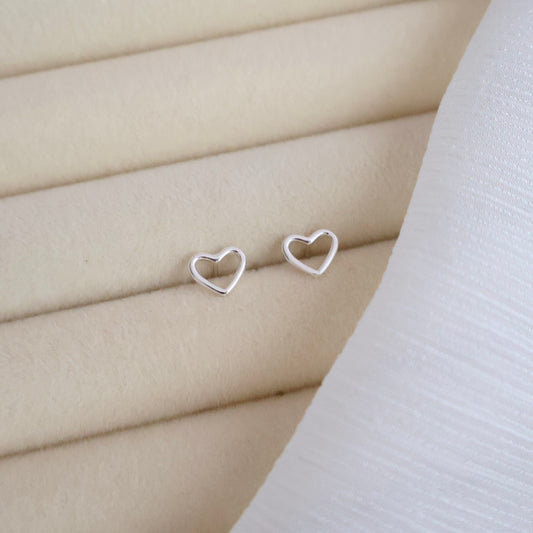 Open HeartBeat Stud Earrings