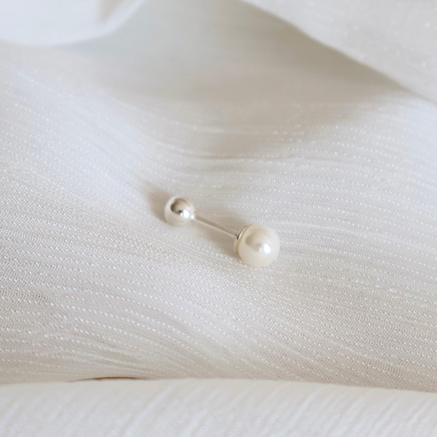 Pearl Orbit Stud Earrings