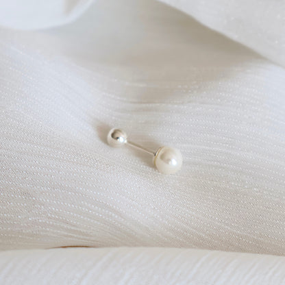 Pearl Orbit Stud Earrings