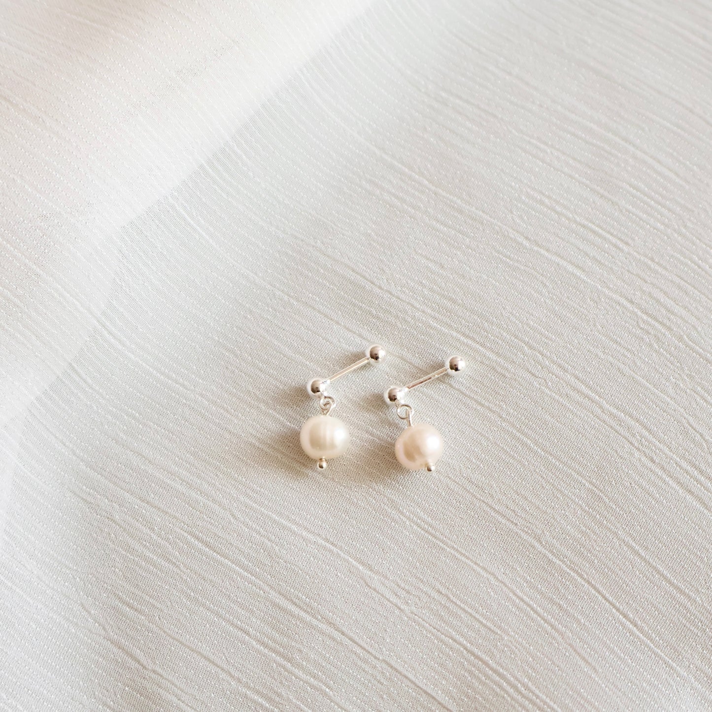 Pearl Drop Orbit Earrings