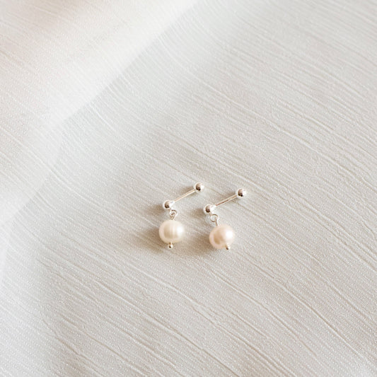 Pearl Drop Orbit Earrings