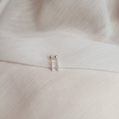 Sparkly Bar Stud Earrings